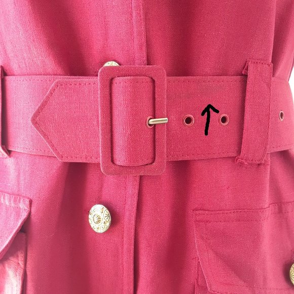 Vintage 1980s Red Linen Blend Oversized Blazer - Picture 12 of 16